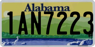 AL license plate 1AN7223