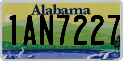 AL license plate 1AN7227