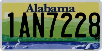AL license plate 1AN7228