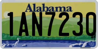 AL license plate 1AN7230