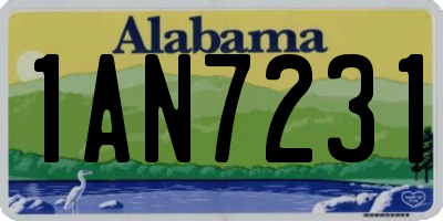 AL license plate 1AN7231