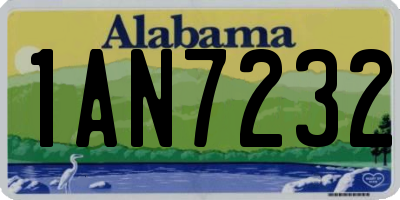 AL license plate 1AN7232
