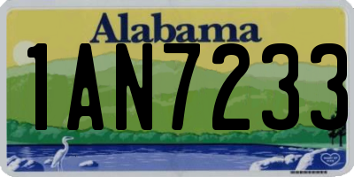 AL license plate 1AN7233