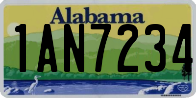 AL license plate 1AN7234