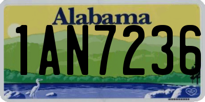AL license plate 1AN7236