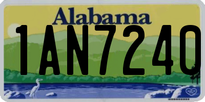 AL license plate 1AN7240
