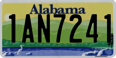 AL license plate 1AN7241