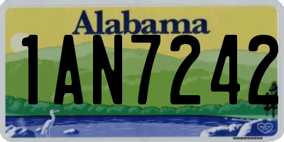 AL license plate 1AN7242