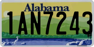 AL license plate 1AN7243