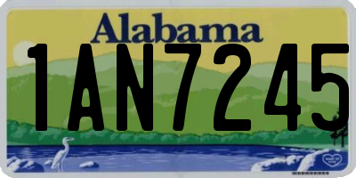 AL license plate 1AN7245