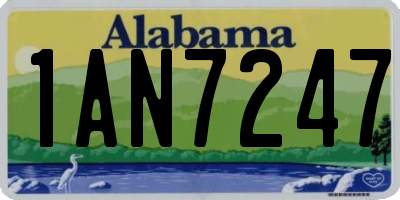 AL license plate 1AN7247