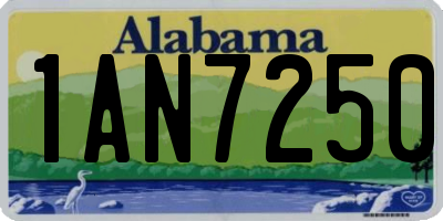 AL license plate 1AN7250
