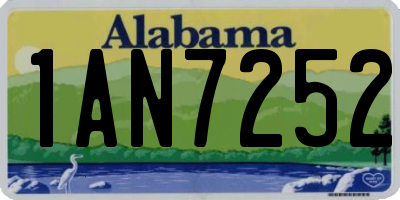 AL license plate 1AN7252