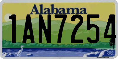 AL license plate 1AN7254
