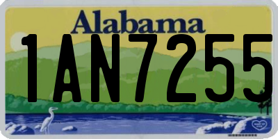 AL license plate 1AN7255