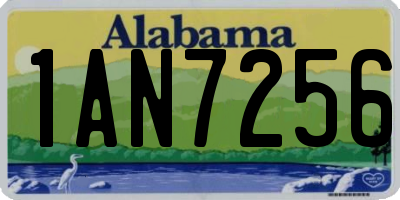 AL license plate 1AN7256