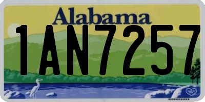 AL license plate 1AN7257