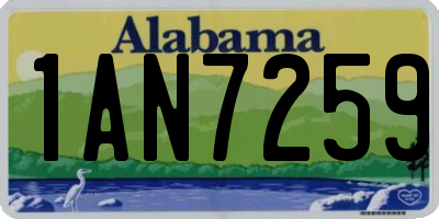 AL license plate 1AN7259