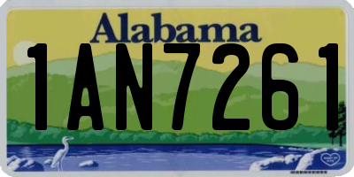 AL license plate 1AN7261