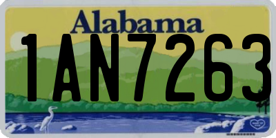 AL license plate 1AN7263