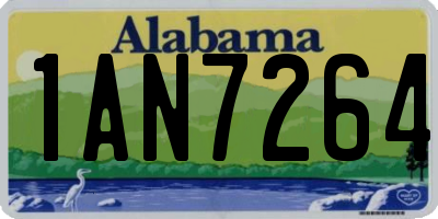 AL license plate 1AN7264