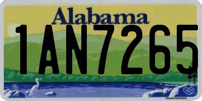 AL license plate 1AN7265