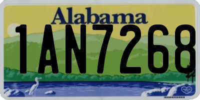 AL license plate 1AN7268