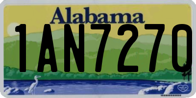 AL license plate 1AN7270