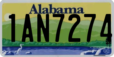 AL license plate 1AN7274