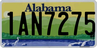 AL license plate 1AN7275