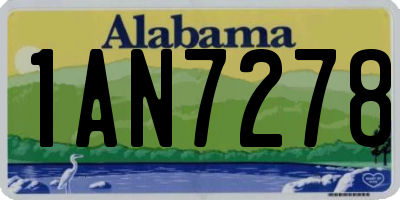 AL license plate 1AN7278