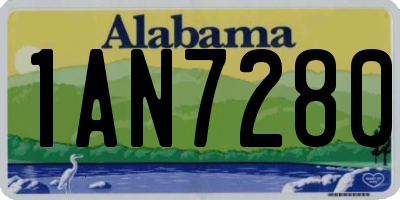 AL license plate 1AN7280