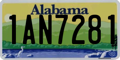 AL license plate 1AN7281
