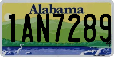 AL license plate 1AN7289