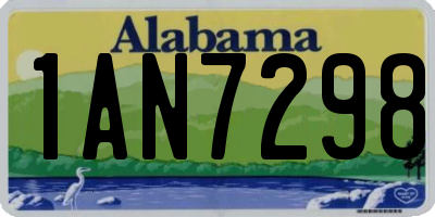 AL license plate 1AN7298