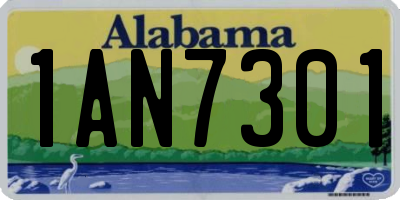 AL license plate 1AN7301