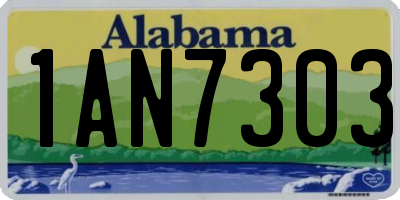 AL license plate 1AN7303
