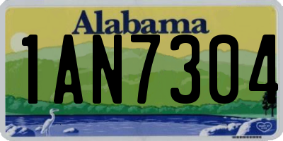 AL license plate 1AN7304