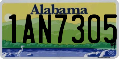AL license plate 1AN7305