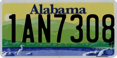 AL license plate 1AN7308