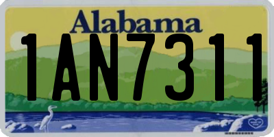 AL license plate 1AN7311