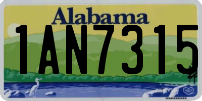 AL license plate 1AN7315