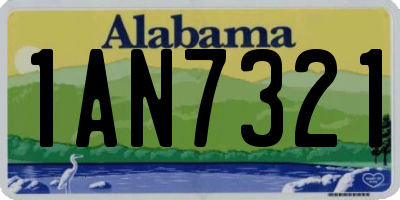 AL license plate 1AN7321