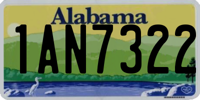 AL license plate 1AN7322
