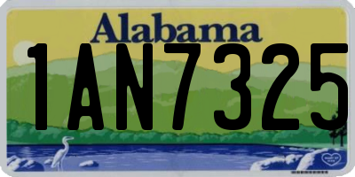 AL license plate 1AN7325