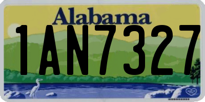 AL license plate 1AN7327