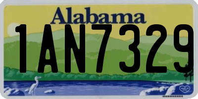 AL license plate 1AN7329