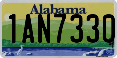 AL license plate 1AN7330