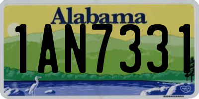 AL license plate 1AN7331