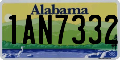 AL license plate 1AN7332